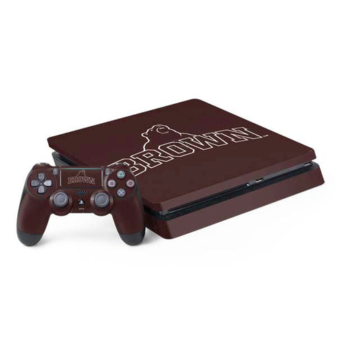 Brown University Outlined PS4 Slim Bundle Skin