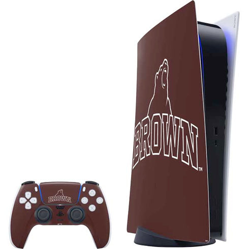Brown University Outlined PS5 Digital Edition Bundle Skin