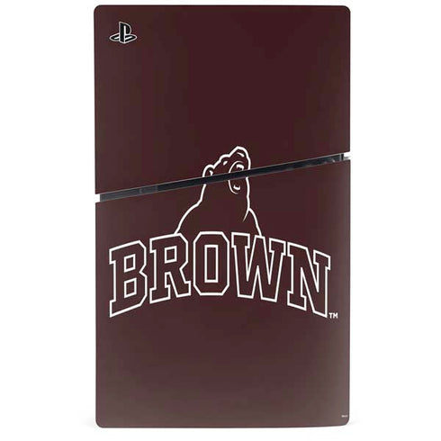 Brown University Outlined PS5 Slim Disk Bundle Skin