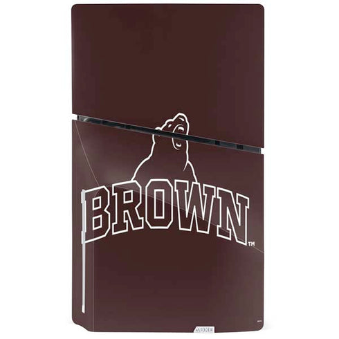 Brown University Outlined PS5 Slim Disk Console Skin