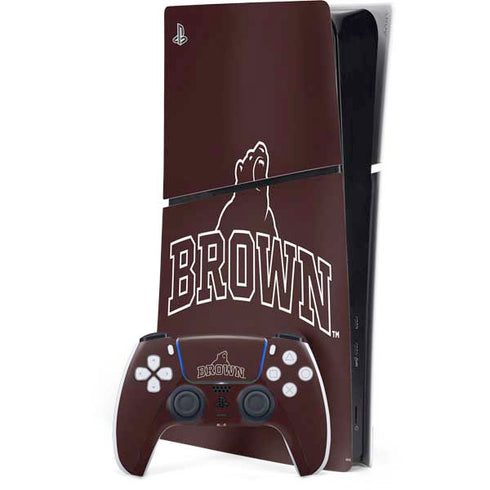 Brown University Outlined PS5 Slim Digital Edition Bundle Skin