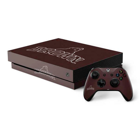 Brown University Outlined Xbox One X Bundle Skin