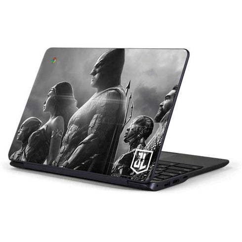 The Justice League (2017) Profile Characters Poster Samsung Chromebook Skin