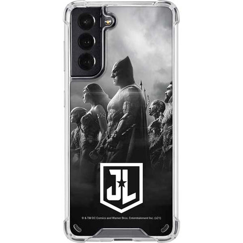 The Justice League (2017) Profile Characters Poster Galaxy S21 5G Clear Case