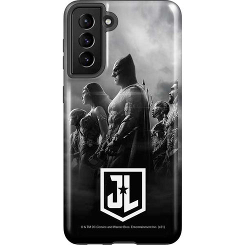 The Justice League (2017) Profile Characters Poster Galaxy S21 Plus 5G Pro Case