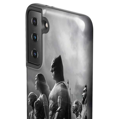 The Justice League (2017) Profile Characters Poster Galaxy S21 Plus 5G Pro Case