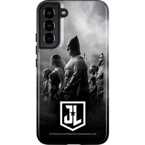 The Justice League (2017) Profile Characters Poster Galaxy S22 Plus Pro Case