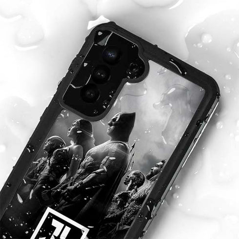 The Justice League (2017) Profile Characters Poster Galaxy S23 Plus Waterproof Case
