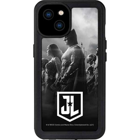 The Justice League (2017) Profile Characters Poster iPhone 15 Plus Waterproof Case