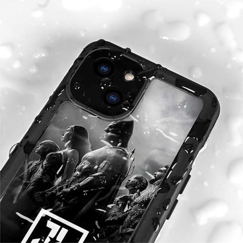 The Justice League (2017) Profile Characters Poster iPhone 15 Plus Waterproof Case