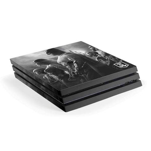 The Justice League (2017) Profile Characters Poster PS4 Pro Console Skin