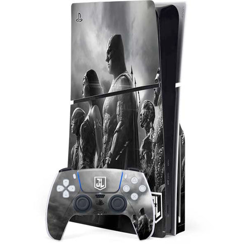 The Justice League (2017) Profile Characters Poster PS5 Slim Disk Bundle Skin