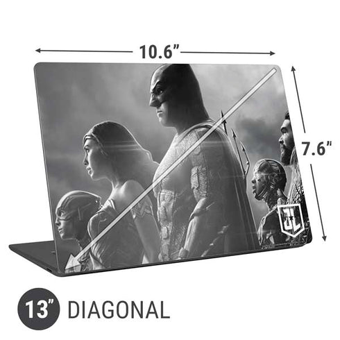 The Justice League (2017) Profile Characters Poster Universal Laptop 13in (10.6 x 7.6in) Skin