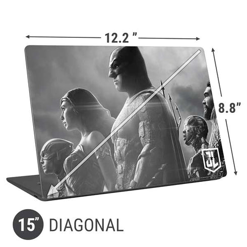 The Justice League (2017) Profile Characters Poster Universal Laptop 15in (12.2 x 8.8in) Skin