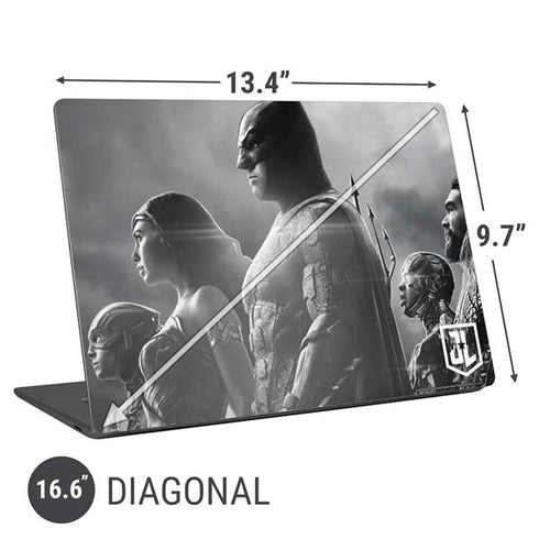 The Justice League (2017) Profile Characters Poster Universal Laptop 16.6in (13.4 x 9.7in) Skin