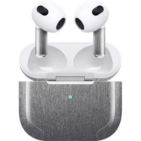 Specialty Vinyl Brushed Steel Texture Apple AirPods (3rd Gen 2021) Skin