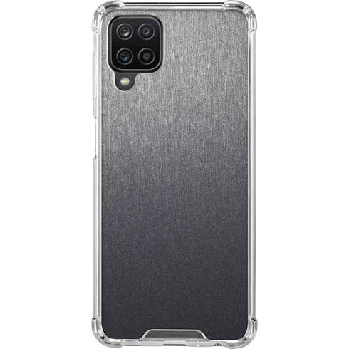 Specialty Vinyl Brushed Steel Texture Galaxy A12 Clear Case