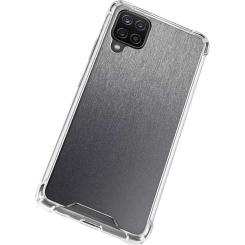 Specialty Vinyl Brushed Steel Texture Galaxy A12 Clear Case