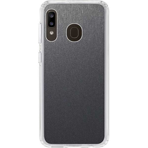 Specialty Vinyl Brushed Steel Texture Galaxy A20 Clear Case