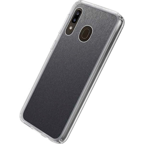 Specialty Vinyl Brushed Steel Texture Galaxy A20 Clear Case