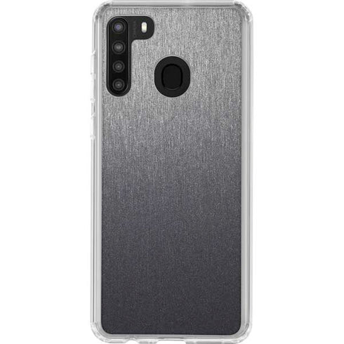 Specialty Vinyl Brushed Steel Texture Galaxy A21 Clear Case