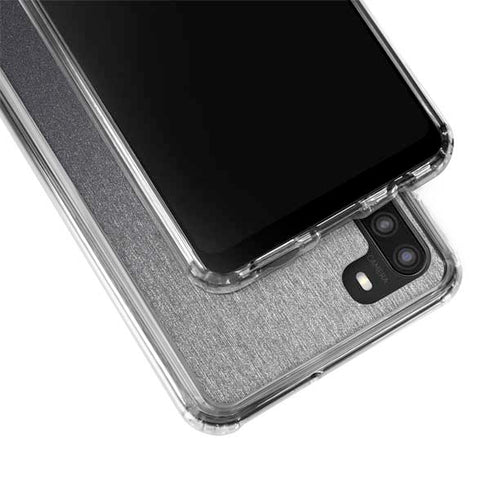 Specialty Vinyl Brushed Steel Texture Galaxy A21 Clear Case