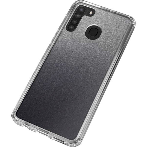 Specialty Vinyl Brushed Steel Texture Galaxy A21 Clear Case