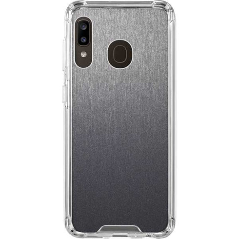 Specialty Vinyl Brushed Steel Texture Galaxy A30 Clear Case