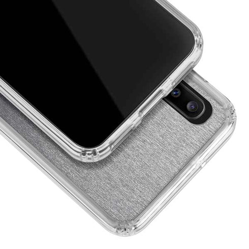 Specialty Vinyl Brushed Steel Texture Galaxy A30 Clear Case