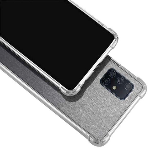 Specialty Vinyl Brushed Steel Texture Galaxy A51 5G Clear Case