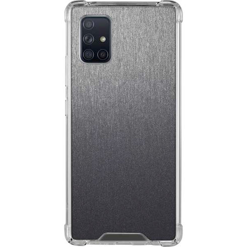 Specialty Vinyl Brushed Steel Texture Galaxy A71 5G Clear Case