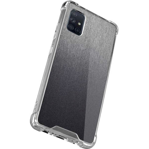 Specialty Vinyl Brushed Steel Texture Galaxy A71 5G Clear Case