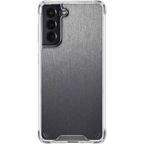 Specialty Vinyl Brushed Steel Texture Galaxy S21 5G Clear Case