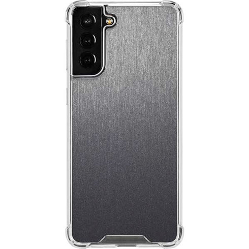 Specialty Vinyl Brushed Steel Texture Galaxy S21 FE Clear Case