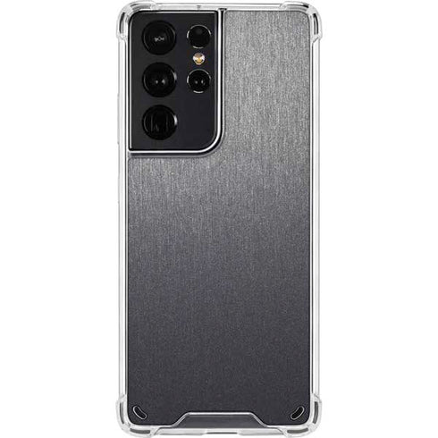 Specialty Vinyl Brushed Steel Texture Galaxy S21 Ultra 5G Clear Case