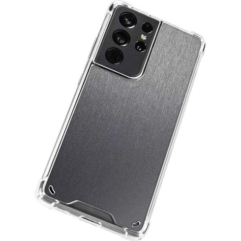 Specialty Vinyl Brushed Steel Texture Galaxy S21 Ultra 5G Clear Case