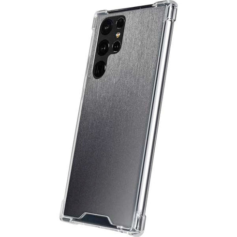 Specialty Vinyl Brushed Steel Texture Galaxy S22 Ultra Clear Case