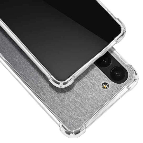 Specialty Vinyl Brushed Steel Texture Galaxy S23 Clear Case