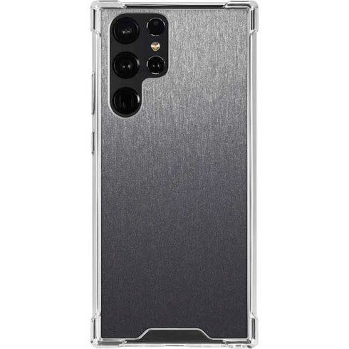 Brushed Steel Texture Galaxy S23 Ultra Clear Case