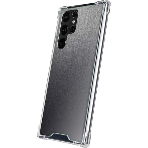 Brushed Steel Texture Galaxy S23 Ultra Clear Case
