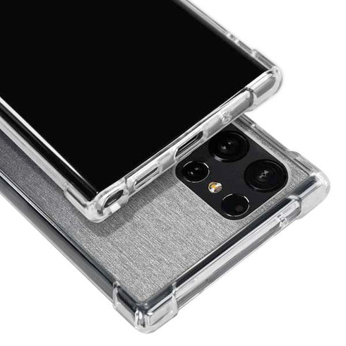 Brushed Steel Texture Galaxy S23 Ultra Clear Case