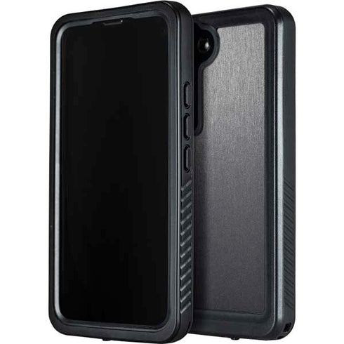 Specialty Vinyl Brushed Steel Texture Galaxy S23 Waterproof Case