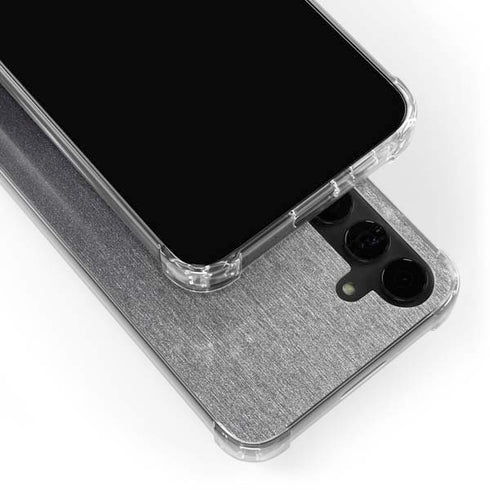 Specialty Vinyl Brushed Steel Texture Galaxy S24 Plus Clear Case