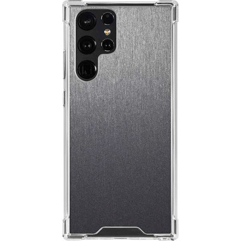 Specialty Vinyl Brushed Steel Texture Galaxy S24 Ultra Clear Case