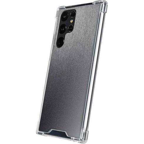 Specialty Vinyl Brushed Steel Texture Galaxy S24 Ultra Clear Case