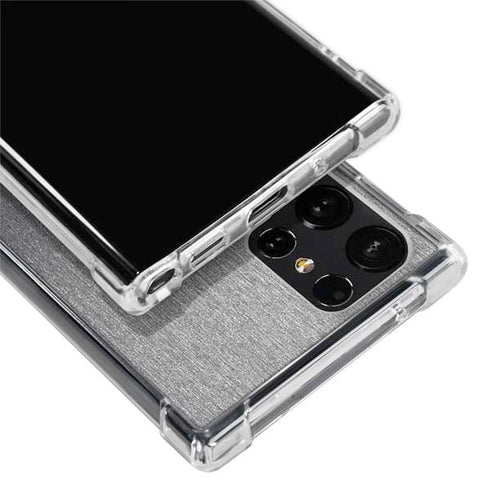 Specialty Vinyl Brushed Steel Texture Galaxy S24 Ultra Clear Case