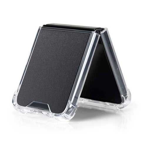 Specialty Vinyl Brushed Steel Texture Galaxy Z Flip5 5G Clear Case