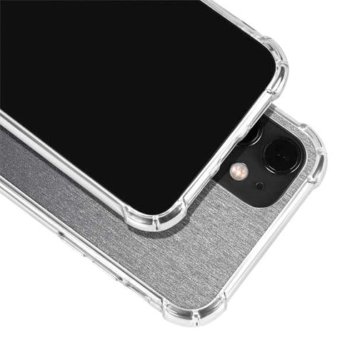 Specialty Vinyl Brushed Steel Texture iPhone 12 Clear Case