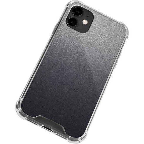 Specialty Vinyl Brushed Steel Texture iPhone 12 Clear Case
