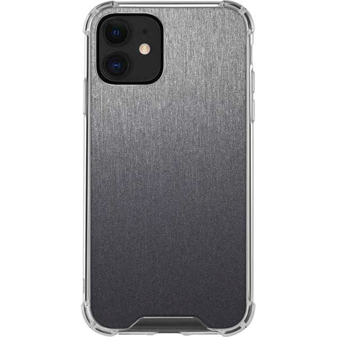 Specialty Vinyl Brushed Steel Texture iPhone 12 Mini Clear Case